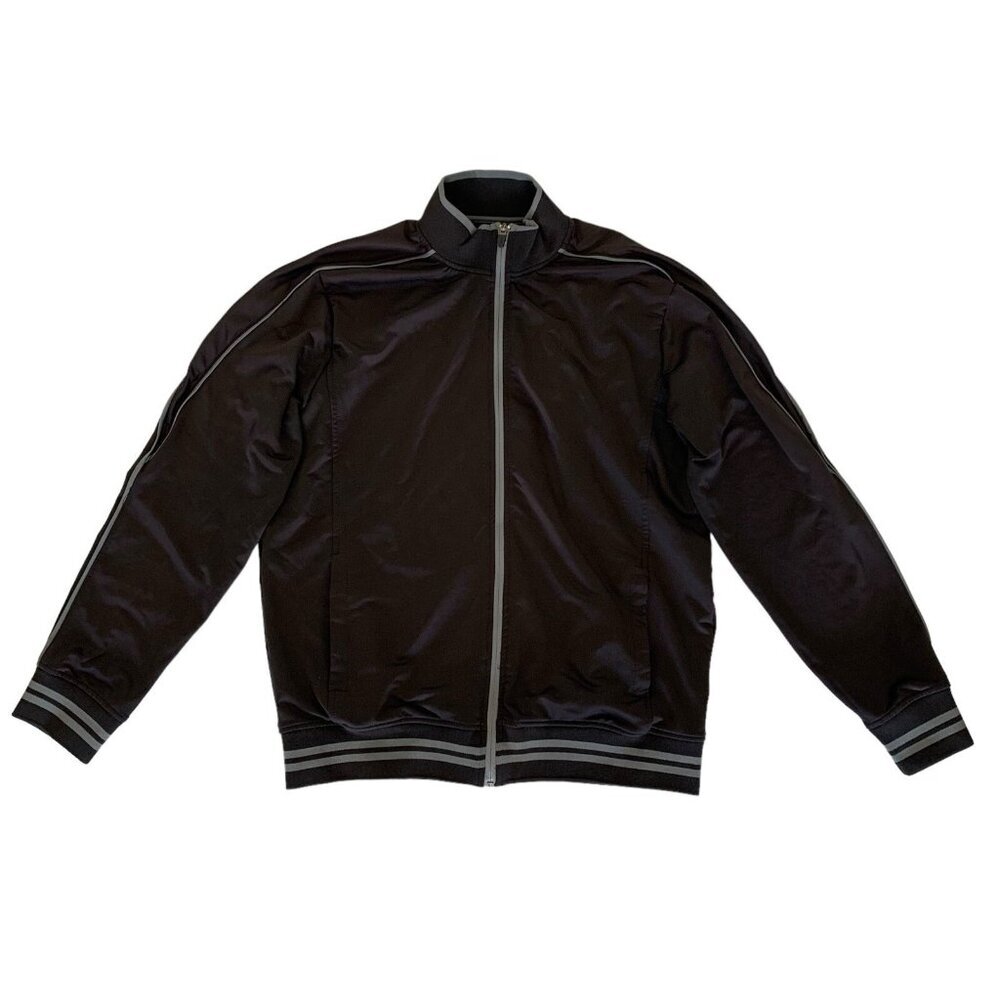 Gordon Cooper Golf‎ Sweater Medium Black Zip Up Pullover Preppy Classic